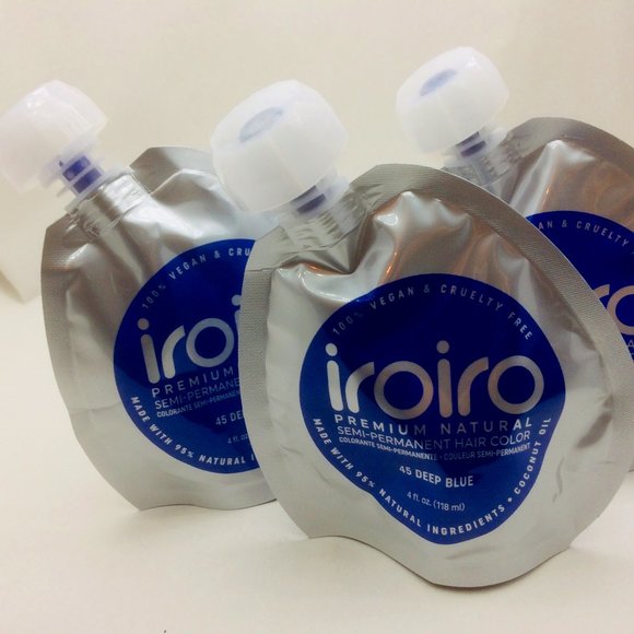 3 Pack Iroiro 45 Deep Blue Semi Permanent Hair dye - Picture 2 of 4